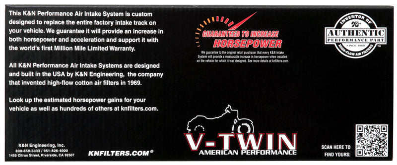 K&N 08-10 Harley-Davidson Touring Models Performance Intake Kit - Bright Aluminized
