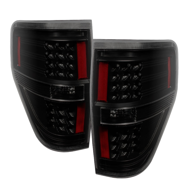 xTune Ford F150 09-14 LED Tail Lights Black Smoke ALT-JH-FF15009-LED-BSM