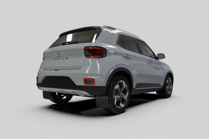 Rally Armor 20-25 Hyundai Venue Black Mud Flap Grey Logo