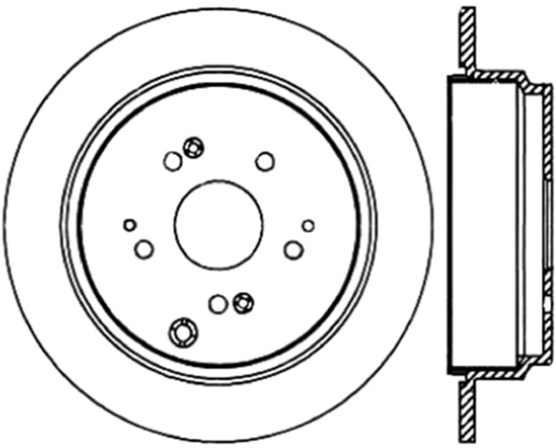 Stoptech 07-18 Acura RDX Rear Premium CryoStop Brake Rotor