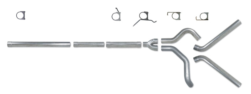 Diamond Eye KIT 4in Catback MFLR RPLCMENT PIPE DUAL SS: 2004.5-2007.5 DODGE CUMMINS 600