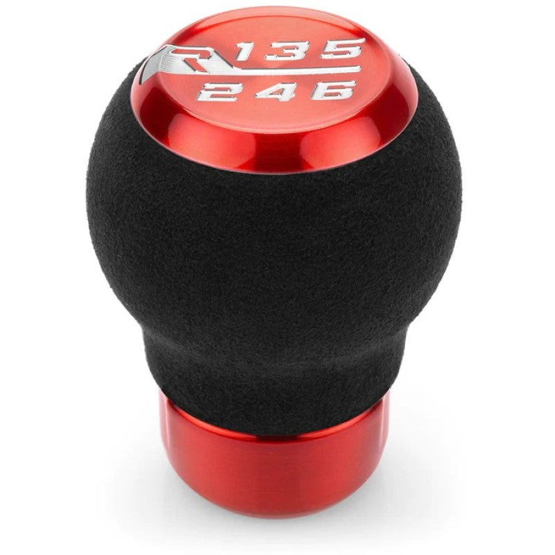 Raceseng Stratose Shift Knob (Gate 1 Engraving) M12x1.25mm Adapter - Red Translucent w/Perf Leather