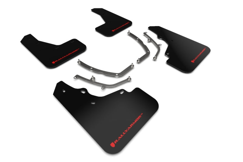 Rally Armor 19-25 Mazda3 Hatchback Black UR Mud Flap w/Red Logo
