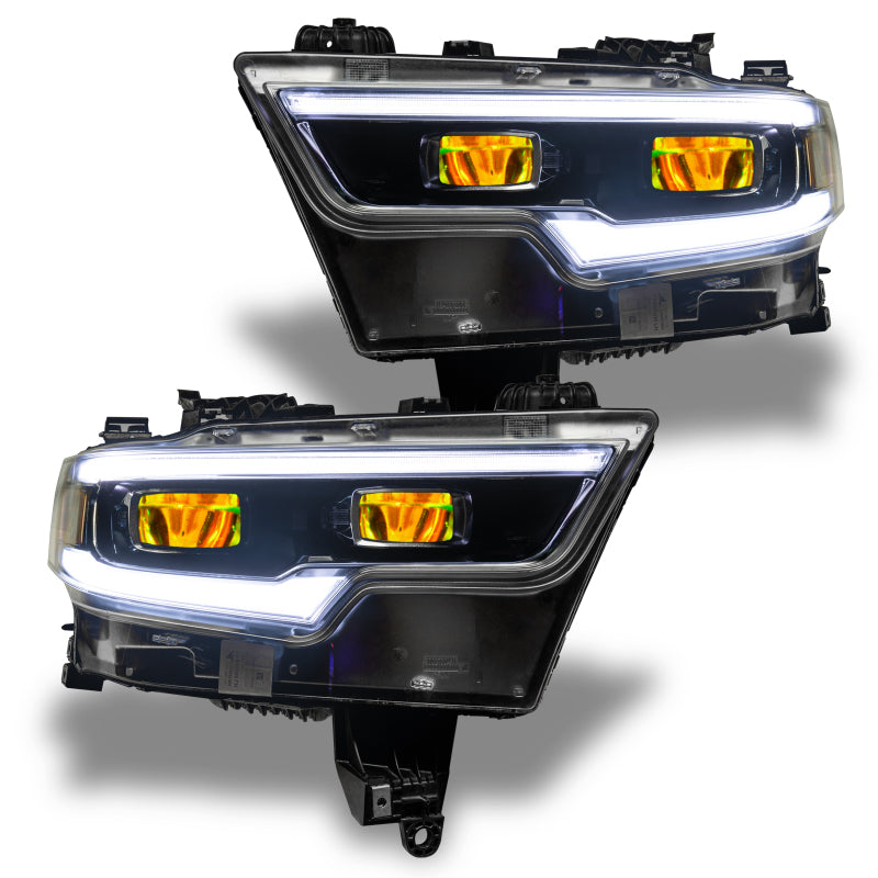 Oracle 19-21 RAM 1500 RGB Headlight Demon Eye Kit - LED Projector - w/o Controller