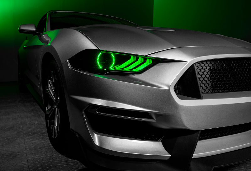 Oracle 18-21 Ford Mustang Dynamic DRL w/ Halo Kit & Sequential Turn Signal - ColorSHIFT