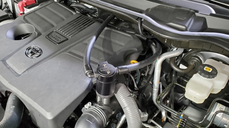 J&L 22-25 Toyota Tundra, 23-25 Sequoia 3.5L Turbo Oil Separator 3.0 Driver Side - Black Anodized