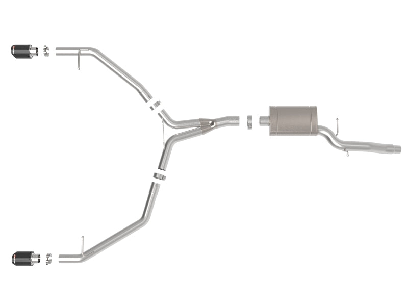 aFe MACH Force-Xp 13-16 Audi Allroad L4 SS Axle-Back Exhaust w/ Carbon Tips
