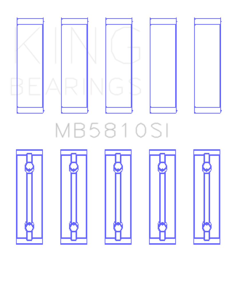 King Engine Bearings Toyota 2AR-FE/ 2AR-FXE (Size 0.25) Main Bearing Set