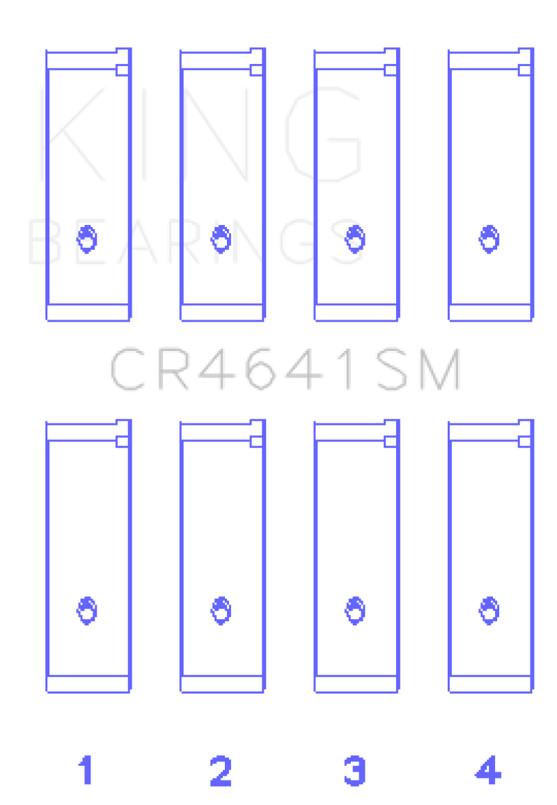 King Engine Bearings Suzuki J24B (Size 0.50 Oversized) Rod Bearing Set