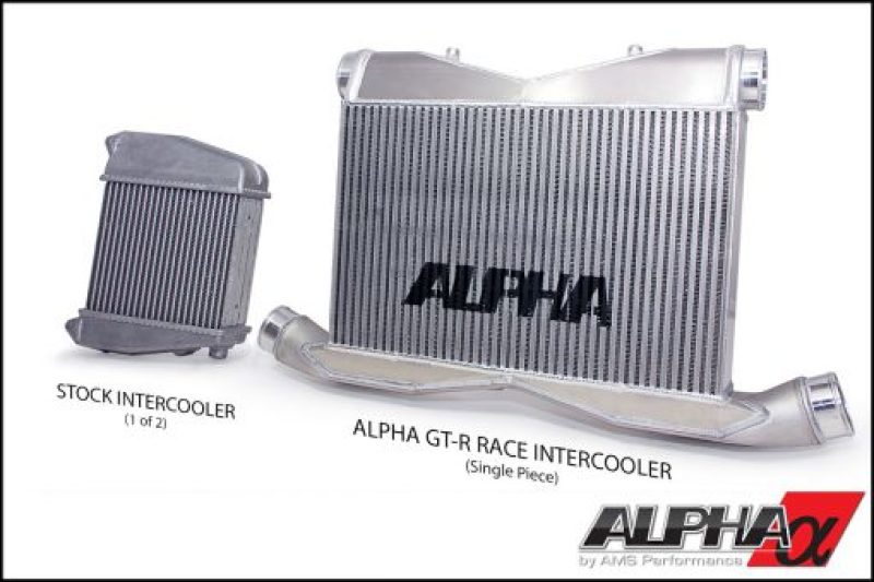 AMS Performance 2009+ Nissan R35 GTR Alpha Race Front Mount Intercooler Kit w/Logo
