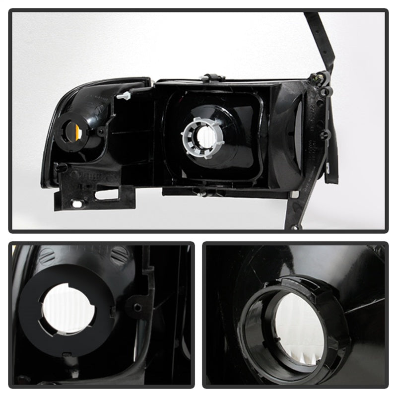 xTune Dodge Ram 1500 94-01 OEM Style Headlights w/ Corner Chrome HD-JH-DR94-OE-C