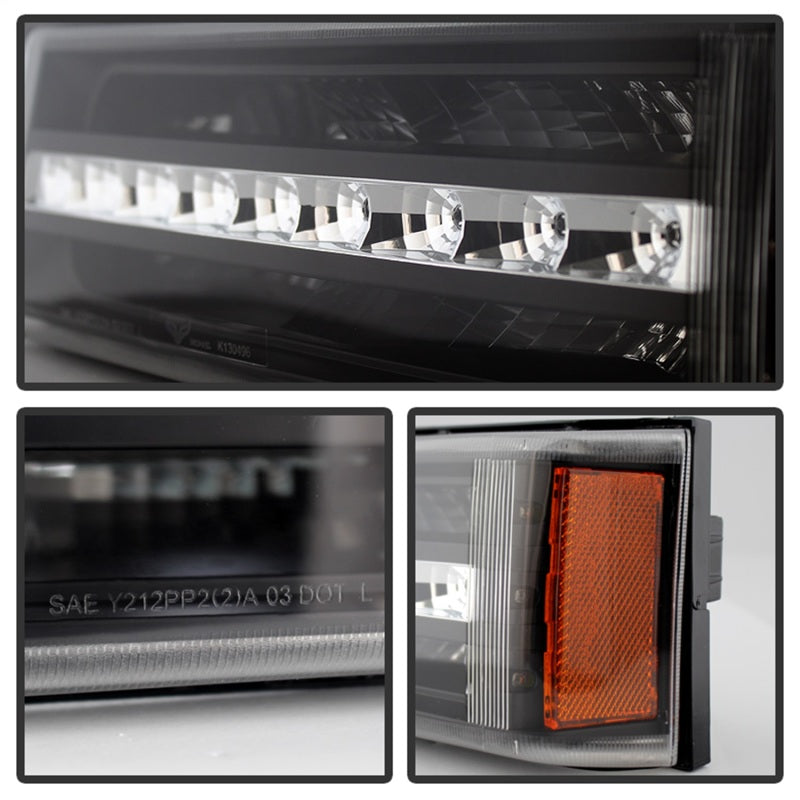 xTune Chevy Silverado 03-06 / Avalanche 02-06 LED Bumper Lights Black CBL-JH-CS03-LED-BK