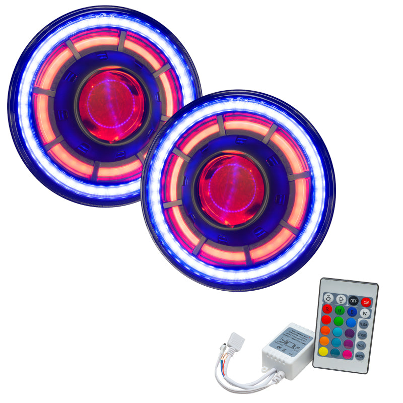 ORACLE Lighting 0718 Jeep Wrangler JK Oculus 7in ColorSHIFT Bi-LED Projector Headlights