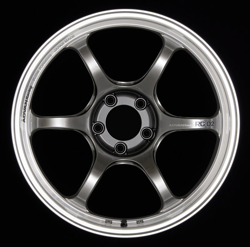 Advan RG-D2 15x6 +45 4x100 Machining and Racing Hyper Black Wheel